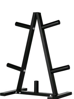 Black A-Frame Dumbbell / Weight Plate Storage Rack